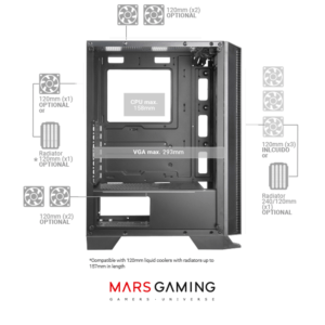 MARS GAMING MC-C MIDTOWER BLACK - Image 3