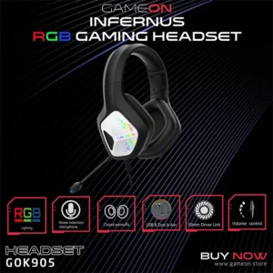 GAMEON GOK905 INFERNUS RGB GAMING HEADSET - Image 5