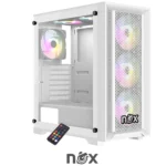 NOX FUSION SPECTRUM WHITE 4 FAN ARGB WITH REMOTE