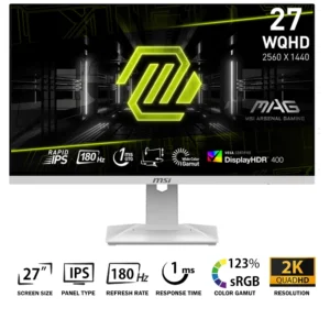MSI MAG 274QRFW 2K 27" 180Hz 1ms WQHD