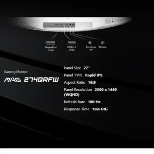 MSI MAG 274QRFW 2K 27" 180Hz 1ms WQHD - Image 5