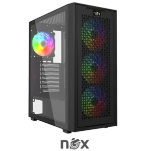 CASE NOX NEXUS BLACK 4X FAN RGB MESH