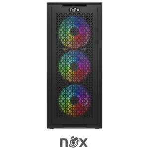 CASE NOX NEXUS BLACK 4X FAN RGB MESH - Image 2