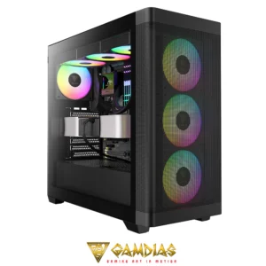 GAMDIAS ATHENA M3 BK 4X PWM ARGB 8-port Hub Gen 2 Type-C