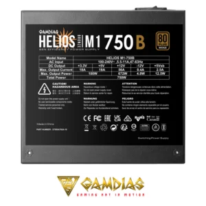 GAMDIAS HELIOS M1-750B 750W 80 Plus Bronze FLAT CABLE - Image 4