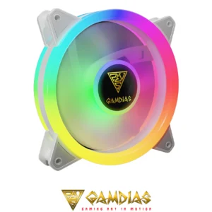4 PACK SILENT ARGB FAN AEOLUS M2-1204R GAMDIAS WH - Image 3