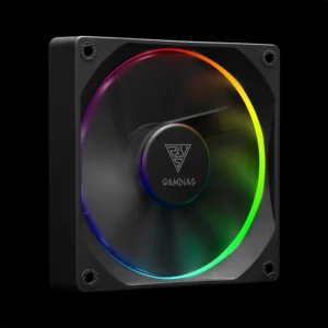 4 PACK ULTRA SILENT ARGB FAN AEOLUS M3-1204R GAMDIAS - Image 3