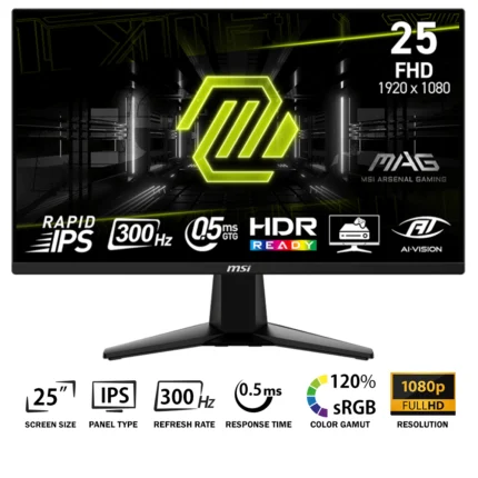 MSI MAG 255XF FHD 25" 300Hz 0.5ms