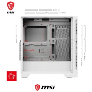 MSI MAG FORGE 320R AIRFLOW 4x Fan ARGB with Controller WH - Image 6
