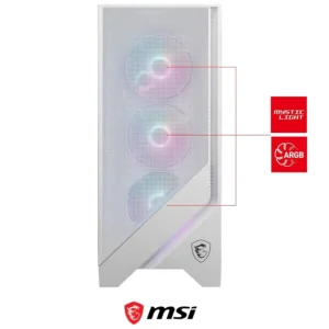 MSI MAG FORGE 320R AIRFLOW 4x Fan ARGB with Controller WH - Image 9
