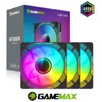 FAN GameMax v WH Reverse ARGB PWM fans 120mm BLACK 3 in 1 Kit