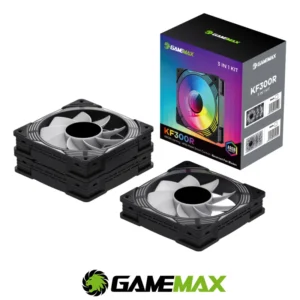 FAN GameMax v WH Reverse ARGB PWM fans 120mm BLACK 3 in 1 Kit - Image 4