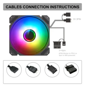 FAN GameMax FN-12Rainbow-C9-Infinity ARGB 120mm - Image 2
