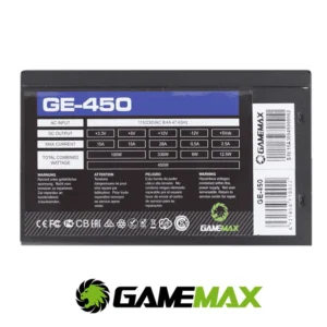 GAMEMAX GE-450 450W 80 PLUS  Full black Mesh Cables - Image 5