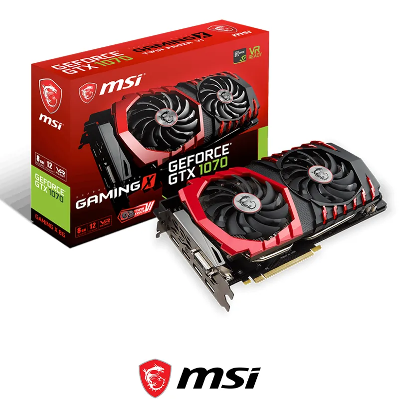 GTX 1070 GAMING X 8G MSI-0 GTX 1070 MSI GAMING X 8G WITH BOX USED - Image 1