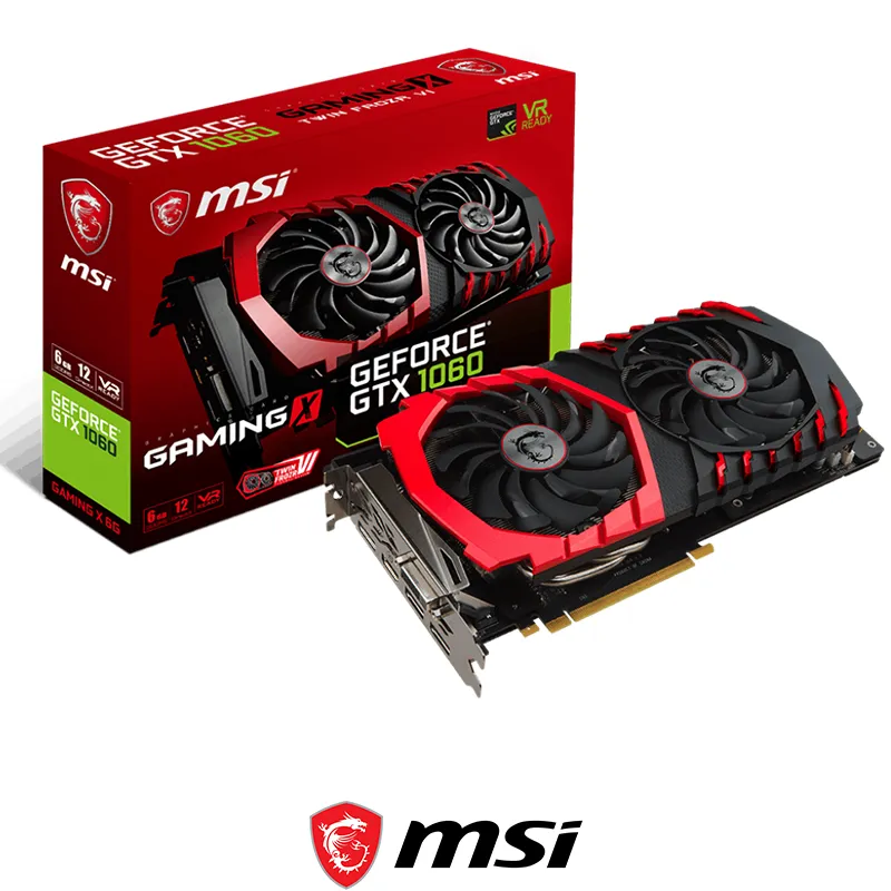 GeForce GTX 1060 GAMING X 6G-0 GTX 1060 MSI GAMING X 6G WITH BOX USED - Image 1