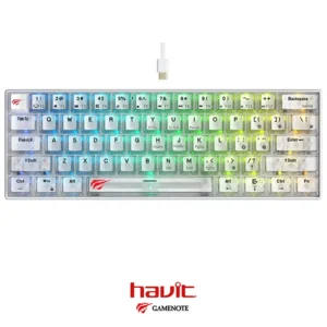 Havit KB903L 61 Keys TRANSPARENT Rainbow LED Backlit Mechanical
