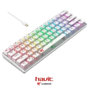Havit KB903L 61 Keys TRANSPARENT Rainbow LED Backlit Mechanical - Image 2