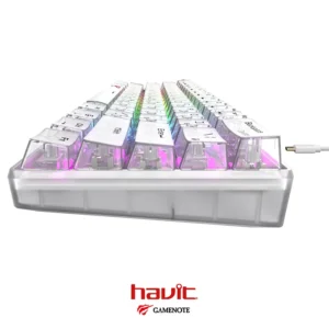 Havit KB903L 61 Keys TRANSPARENT Rainbow LED Backlit Mechanical - Image 3
