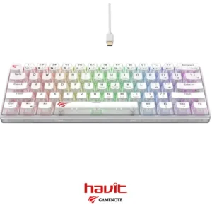 Havit KB903L 61 Keys TRANSPARENT Rainbow LED Backlit Mechanical - Image 4