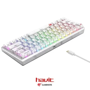 Havit KB903L 61 Keys TRANSPARENT Rainbow LED Backlit Mechanical - Image 5