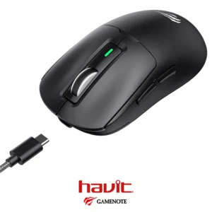 Mouse HAVIT MS969SE BK Tri-Mode Wired, 2.4G, BT5.1 Wireless 8000DPI Rechargeable Built-in Battery - Image 2
