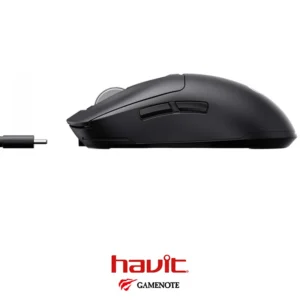 Mouse HAVIT MS969SE BK Tri-Mode Wired, 2.4G, BT5.1 Wireless 8000DPI Rechargeable Built-in Battery - Image 4