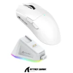 Mouse ATTACK SHARK X11, Magnetic Charging Dock BT/2.4G Wireless/Wired WHITE