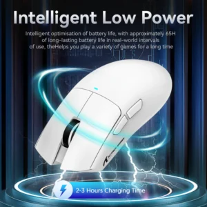 Mouse ATTACK SHARK X11, Magnetic Charging Dock BT/2.4G Wireless/Wired WHITE - Image 5
