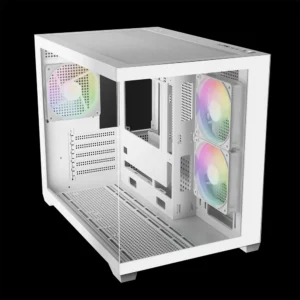 GAMDIAS AURA GC10M V2 WH 3 Built-in 120mm ARGB Fans - Image 5