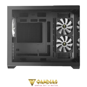 GAMDIAS AURA GC10M V2 BK 3 Built-in 120mm ARGB Fans - Image 7