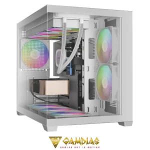 GAMDIAS AURA GC10M V2 WH 3 Built-in 120mm ARGB Fans