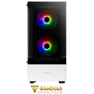 GAMDIAS TALOS E3 WH 3 Built-in 120mm ARGB Fans - Image 2