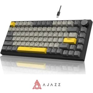 AJAZZ AK820 Wired Mechanical Keyboard with Knob, 75% ANSI Layout, 82 Keys, 5 Soundproof Foams, Hot Swap, Linear Switch - Image 2
