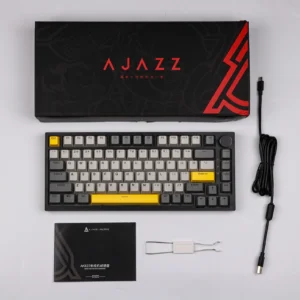 AJAZZ AK820 Wired Mechanical Keyboard with Knob, 75% ANSI Layout, 82 Keys, 5 Soundproof Foams, Hot Swap, Linear Switch - Image 4