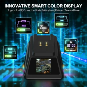 AJAZZ AJ159 APEX 8K Wireless, Magnetic Charging Dock with Screen, Pixart PAW3950 Sensor, Up to 42000DPI, 56g Ultralight, 100 Million Clicks HUANO Switch, Tri-Mode Mouse, BK - Image 3