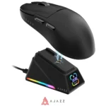 AJAZZ AJ159 APEX 8K Wireless, Magnetic Charging Dock with Screen, Pixart PAW3950 Sensor, Up to 42000DPI, 56g Ultralight, 100 Million Clicks HUANO Switch, Tri-Mode Mouse, BK