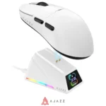 AJAZZ AJ159 APEX 8K Wireless, Magnetic Charging Dock with Screen, Pixart PAW3950 Sensor, Up to 42000DPI, 56g Ultralight, 100 Million Clicks HUANO Switch, Tri-Mode Mouse, WH