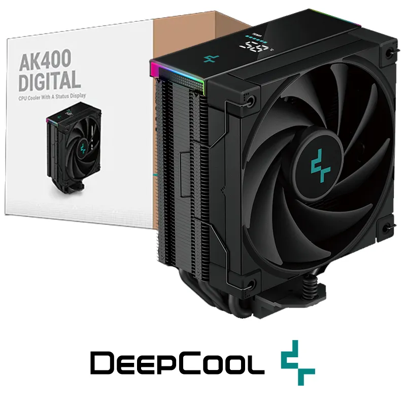 AK400 DIGITAL WH-9 AIR COOLER DEEPCOOL AK400 DIGITAL BLACK - Image 1