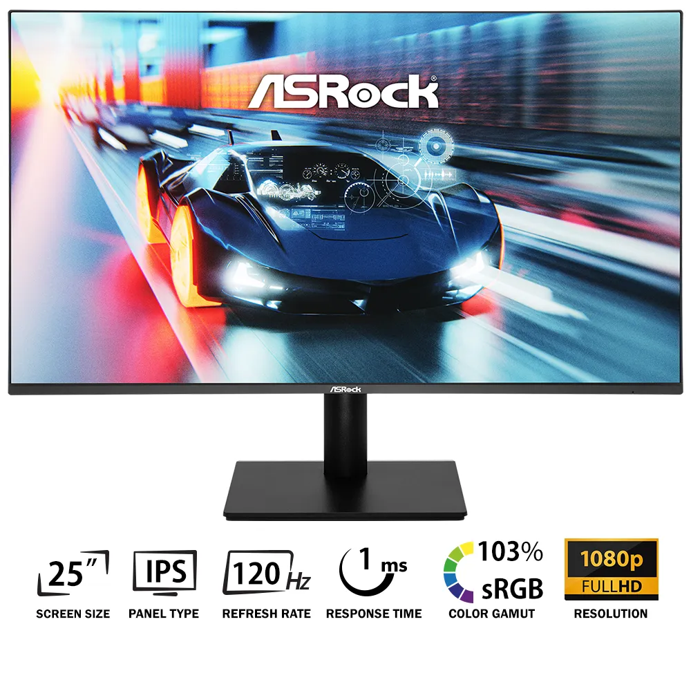 ASROCK CL25FFA-0 ASROCK CL25FFA FHD 25" 120Hz 1ms 103% sRGB sRGB - Image 1
