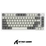 ATTACK SHARK K85 Magnetic Switch 75%, Rapid Trigger, RGB Backlit,82 Keys Wired Gasket Mount with Knob WH/GREY