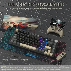 ATTACK SHARK K85 Magnetic Switch 75%, Rapid Trigger, RGB Backlit,82 Keys Wired Gasket Mount with Knob BK - Image 5