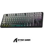 ATTACK SHARK M87 PRO Wireless,Hot Swappable Gasket RGB Custom Keyboard,Linear Switch&Side Printed PBT Keycaps,BT5.0/2.4Ghz/Type-C,5000mAh Battery (Moonlight)