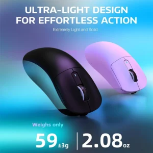 Mouse ATTACK SHARK X3 PRO 4K/8K Lightweight Tri-Mode(Wired/2.4GHz/BT) PAW3395 BLACK - Image 6