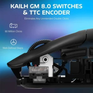 Mouse ATTACK SHARK X3 PRO 4K/8K Lightweight Tri-Mode(Wired/2.4GHz/BT) PAW3395 BLACK - Image 7