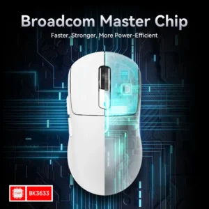 Mouse ATTACK SHARK X3 PRO 4K/8K Lightweight Tri-Mode(Wired/2.4GHz/BT) PAW3395 WHITE - Image 4