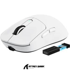 Mouse ATTACK SHARK X3 PRO 4K/8K Lightweight Tri-Mode(Wired/2.4GHz/BT) PAW3395 WHITE - Image 2