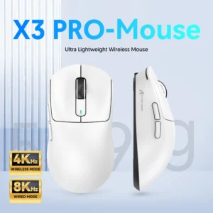 Mouse ATTACK SHARK X3 PRO 4K/8K Lightweight Tri-Mode(Wired/2.4GHz/BT) PAW3395 WHITE - Image 10