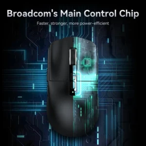 Mouse ATTACK SHARK X6 Lightweight Wireless PixArt PAW3395  Tri-Mode Connection Up to 26K DPI RGB Touch Magnetic Charging Base BK - Image 4