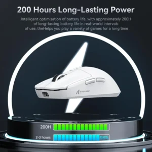 Mouse ATTACK SHARK X6 Lightweight Wireless PixArt PAW3395  Tri-Mode Connection Up to 26K DPI RGB Touch Magnetic Charging Base BK - Image 6
